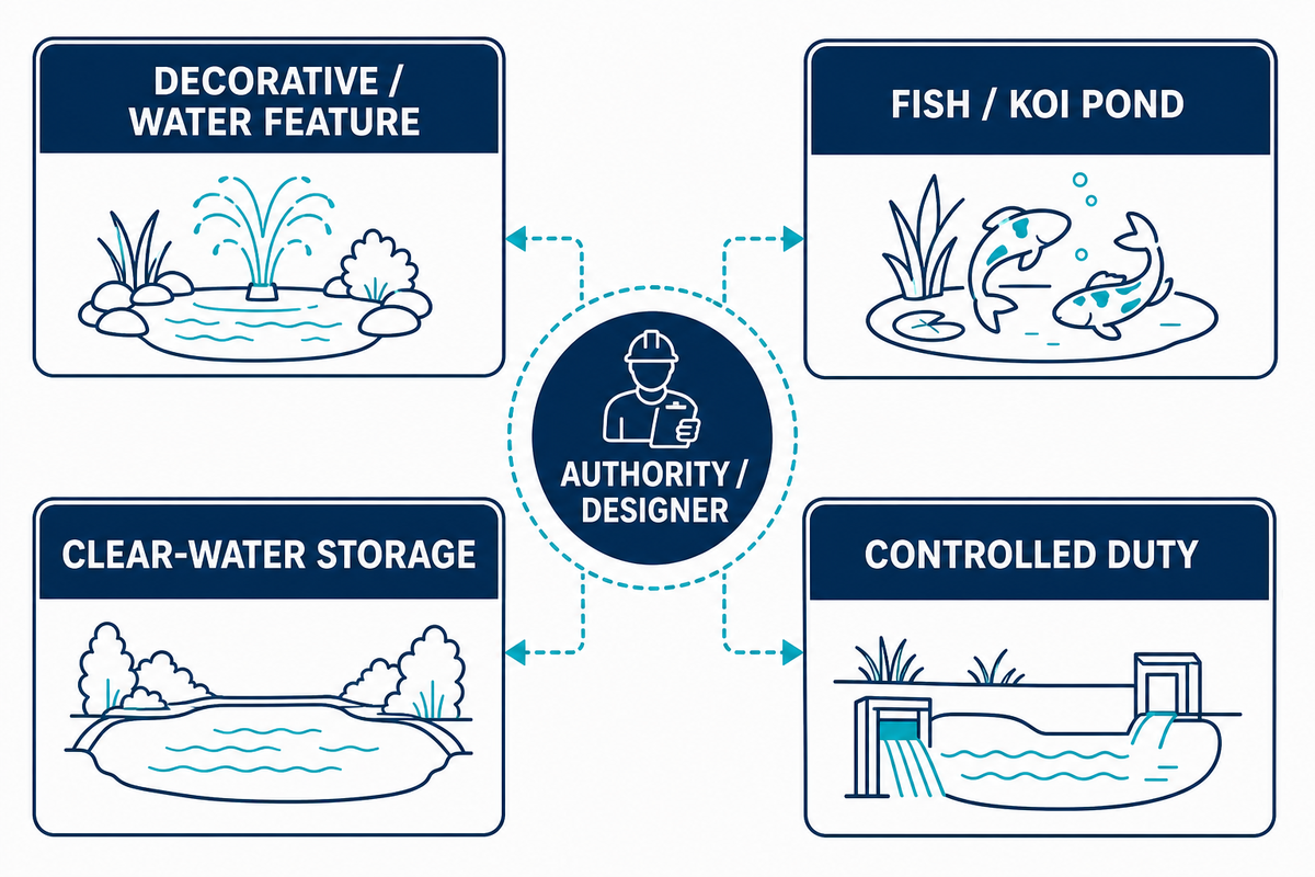 Start by Classifying the Pond Use — AQUA Rain Water