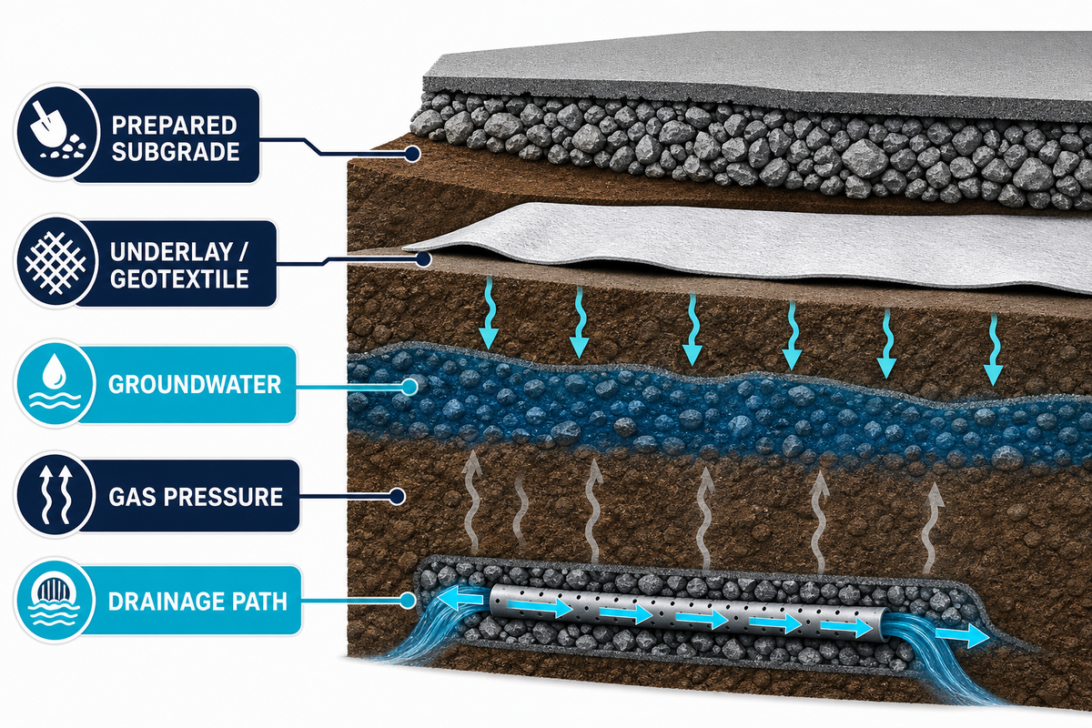 Prepare the Substrate, Underlay and Subsurface Conditions — AQUA Rain Water