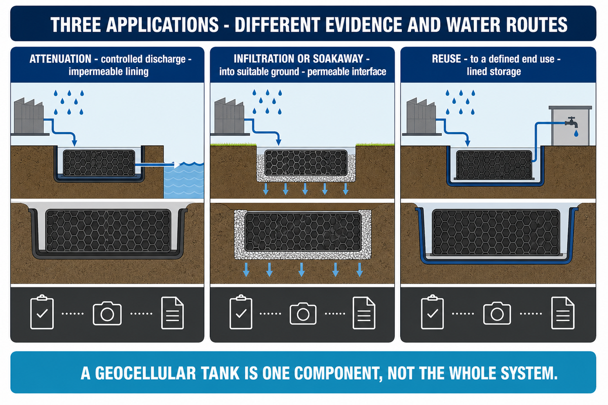 تختلف متطلبات تخفيف ذروة التصريف والتسرّب إلى التربة وإعادة الاستخدام — AQUA Rain Water