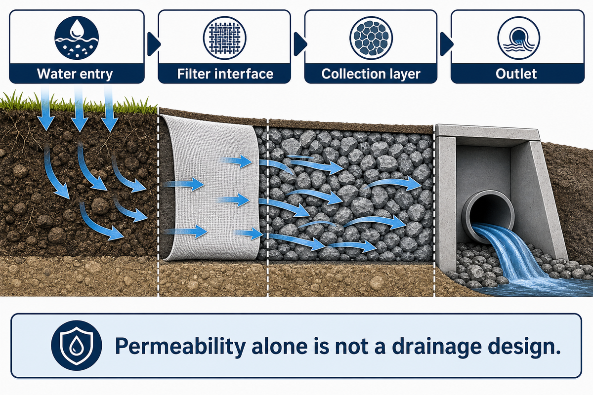 الترشيح وتصريف المياه: تتبّع المياه والتربة — AQUA RainWater