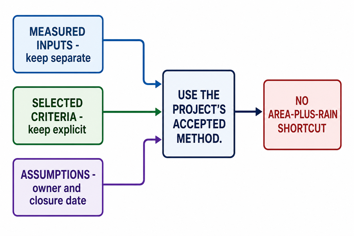 Define the Hydraulic Inputs Before Discussing Volume — AQUA Rain Water