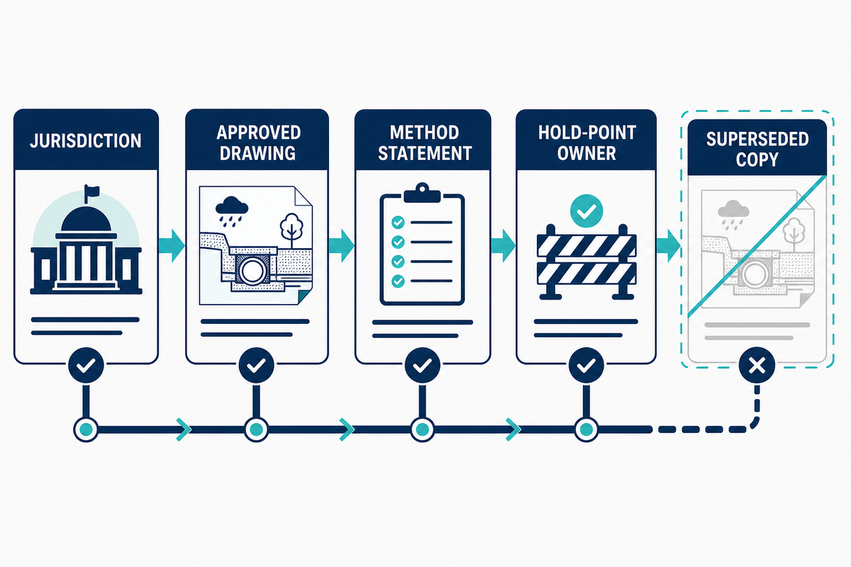 Control the Authority, Drawing and Revision Trail — AQUA Rain Water