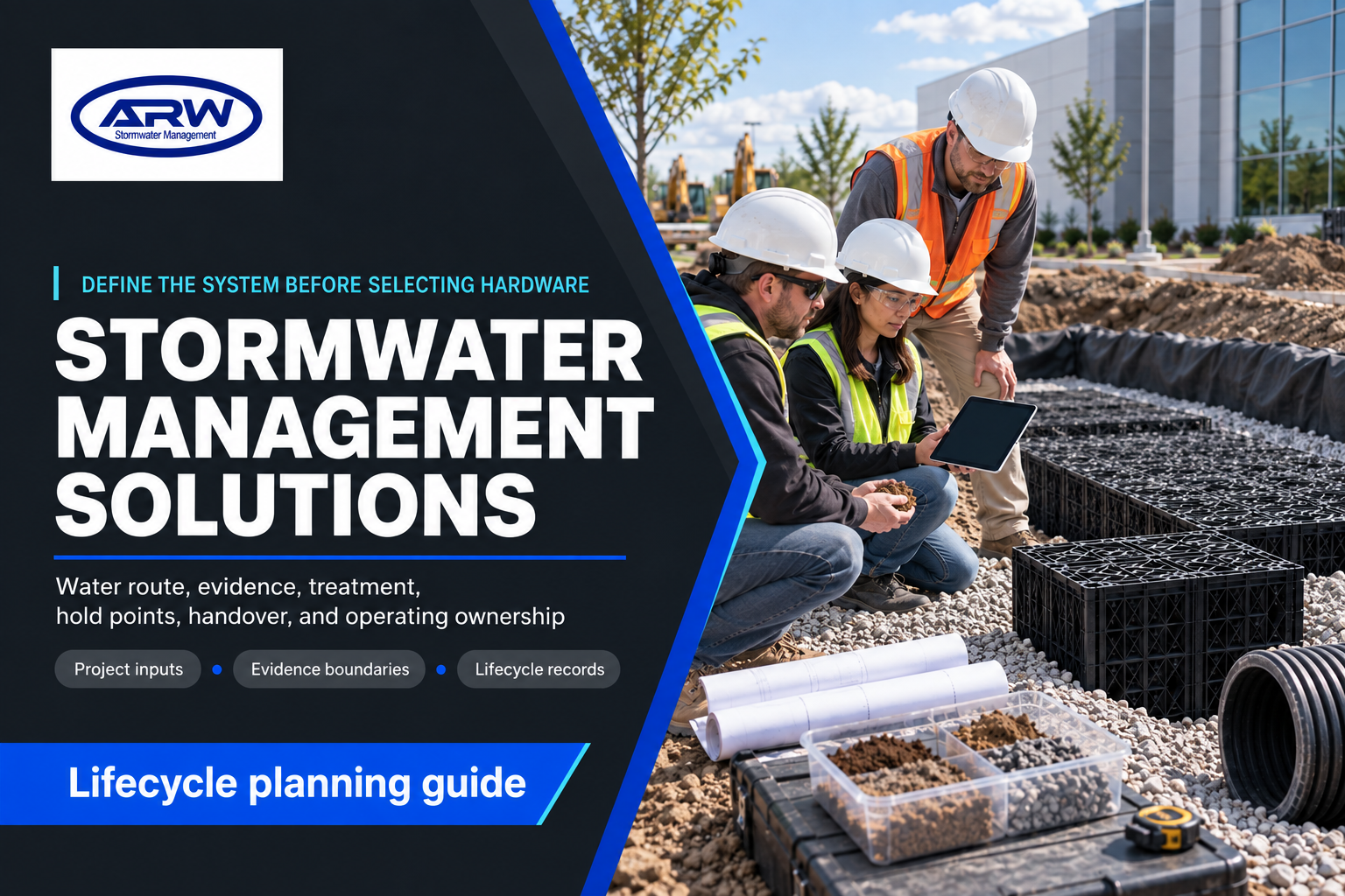 Illustration of a stormwater management system