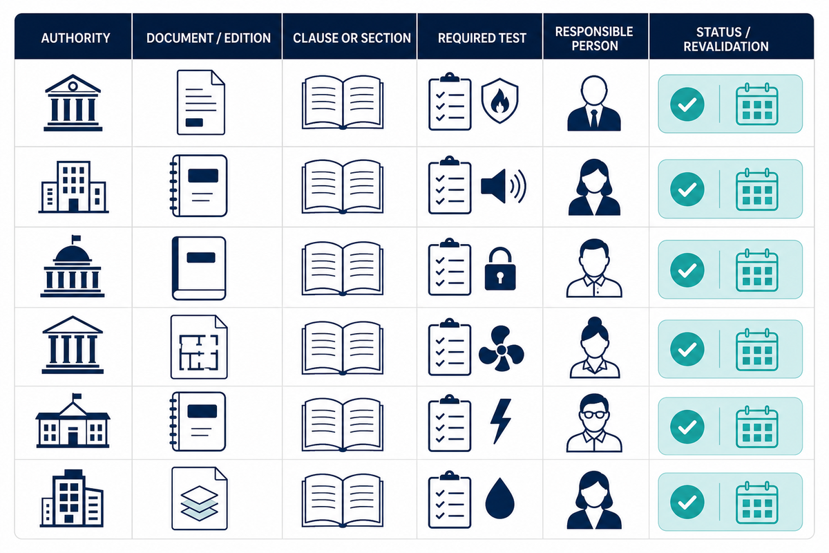 Turn permits and standards into an evidence register — Aqua Rain Water