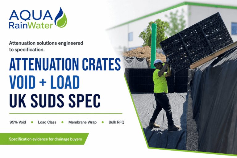 Couverture des prescriptions pour caissons de rétention et SuDS au Royaume-Uni - AQUA RainWater