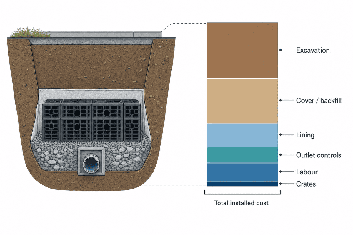 What Drainage Crates Cost: Price per m³ & the Real Drivers