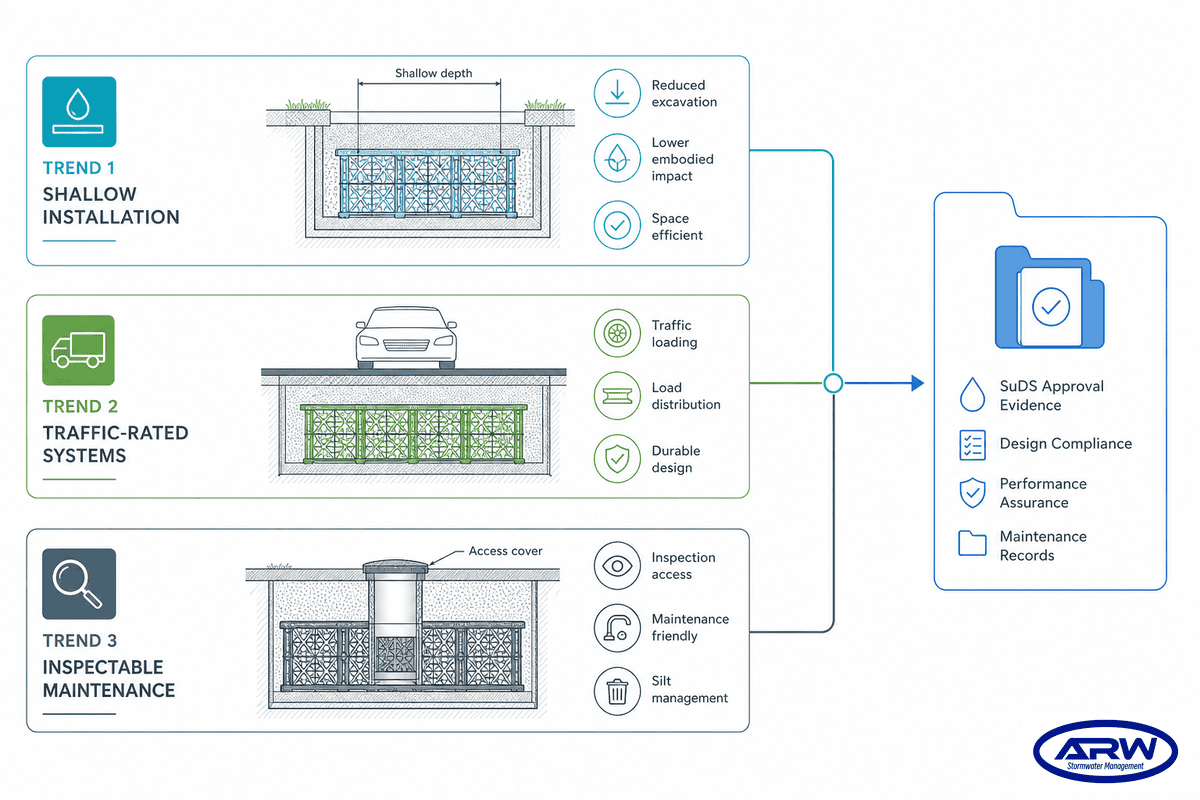 2026 UK Specification Signals: Why Shallow, Traffic-Rated and Inspectable Crates Are Moving Up the Shortlist - AQUA RainWater