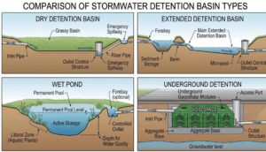 Detention Basin Guide: Types, Sizing, Costs & Underground Options