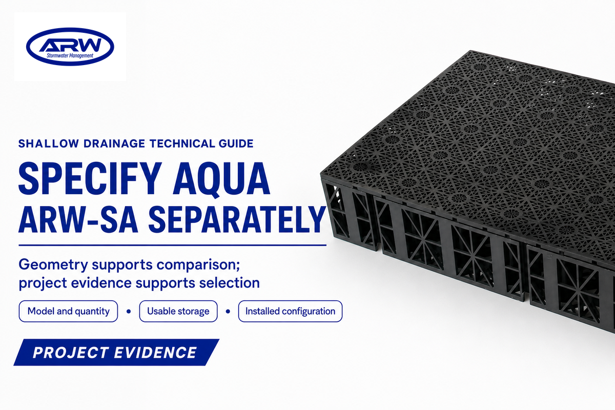 ARW-SA geometry is a vendor input for project-specific design.