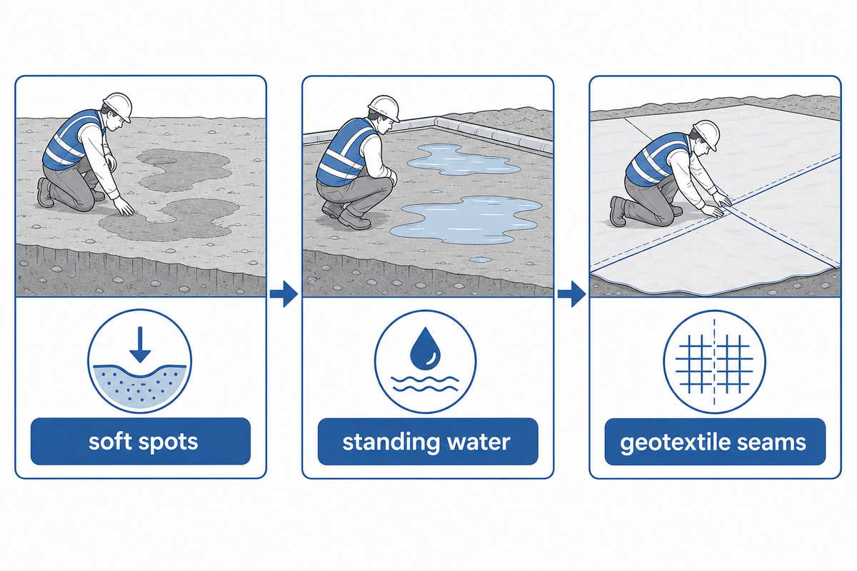 Document the Subgrade and Geotextile Fabric