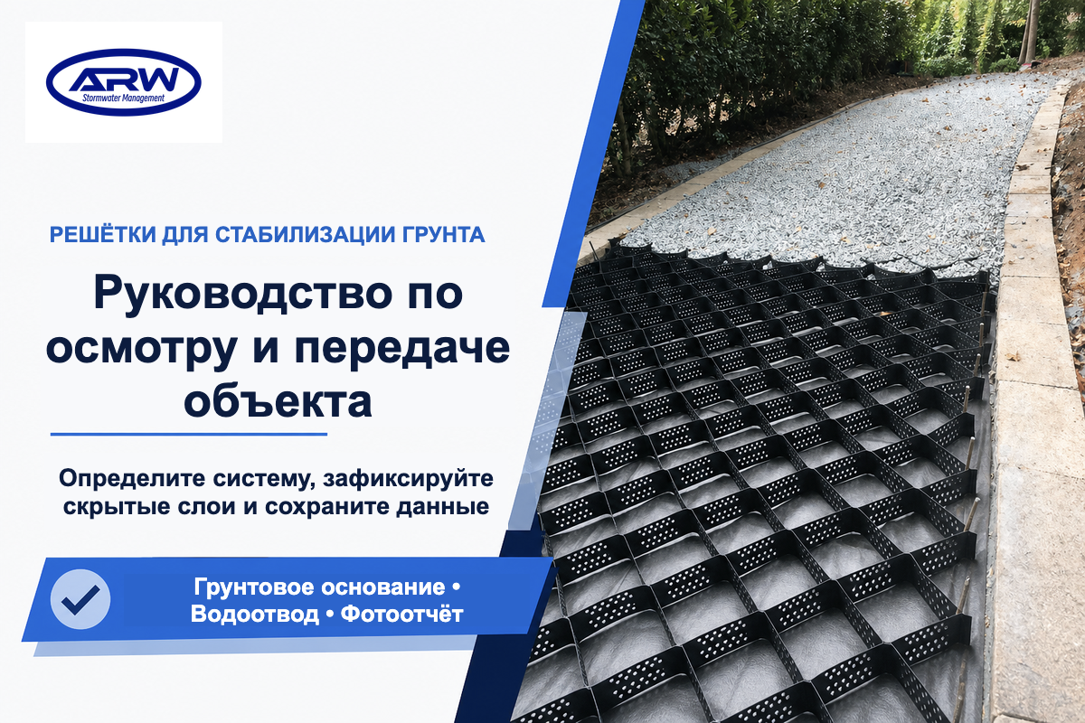 Проверка монтажа решёток для стабилизации грунта: 6 пунктов при сдаче